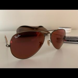 Ray-Ban Aviator Sunglasses Red Mirror Lenses
